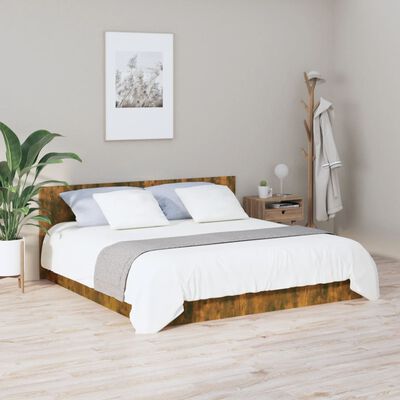 vidaXL Testiera Letto Rovere Fumo 200x1,5x80 cm in Legno Multistrato