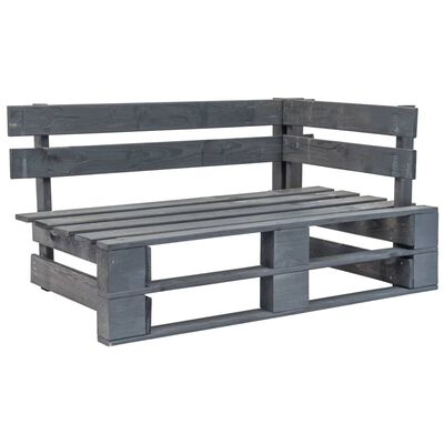 vidaXL Divano Angolare da Giardino Pallet Legno Pino Impregnato Grigio