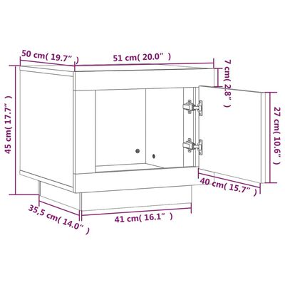 vidaXL Tavolino da Salotto Rovere Sonoma 51x50x45 cm Legno Multistrato