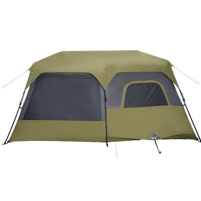 vidaXL Tenda Campeggio 9 Persone Verde Rilascio Rapido Impermeabile