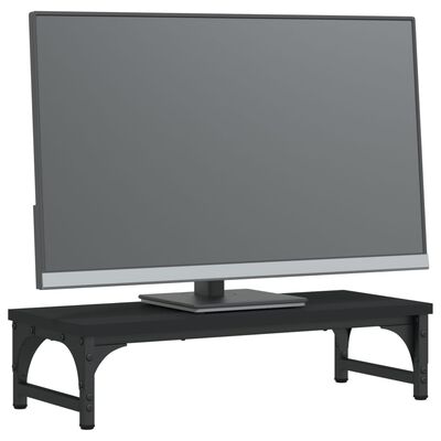 vidaXL Supporto per Monitor Nero 55x23x14 cm Legno Multistrato