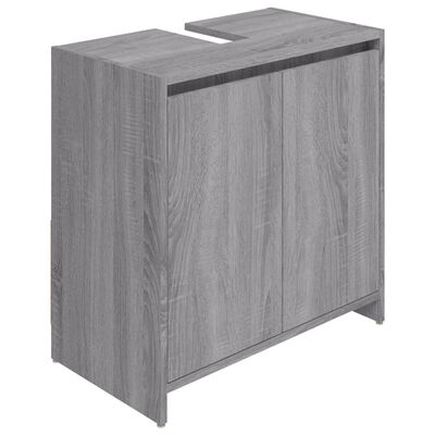 vidaXL Armadietto Bagno Grigio Sonoma 60x33x61 cm in Legno Multistrato