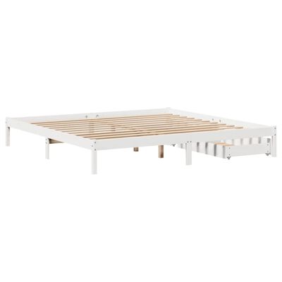 vidaXL Letto senza Materasso Bianco 180x200 cm Legno Massello di Pino