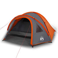 vidaXL Tenda da Campeggio a Cupola 4 Persone Arancione Impermeabile