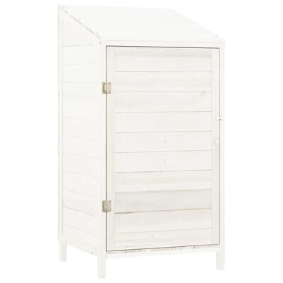 vidaXL Capanno da Giardino Bianco 55x52x112 cm Legno Massello di Abete