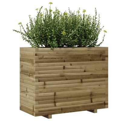 vidaXL Fioriera da Giardino 90x40x72 cm in Legno di Pino Impregnato