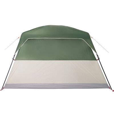 vidaXL Tenda da Campeggio a Cabina per 4 Persone Verde Impermeabile