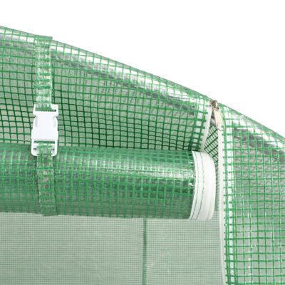 vidaXL Serra con Telaio in Acciaio Verde 12 m² 4x3x2 m