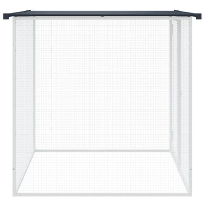 vidaXL Gabbia Polli con Tetto Antracite 103x98x90 cm Acciaio Zincato