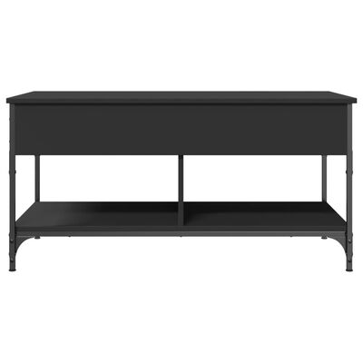 vidaXL Tavolino da Salotto Nero 100x50x50cm Legno Multistrato Metallo