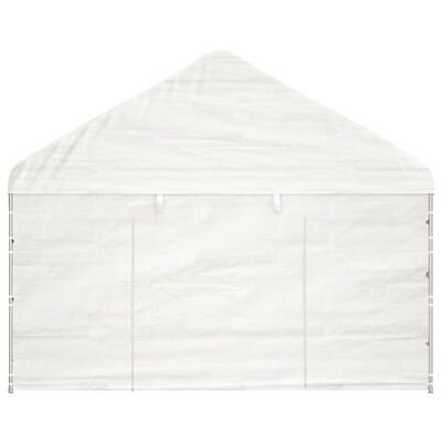 vidaXL Gazebo con Tetto Bianco 8,92x4,08x3,22 m in Polietilene