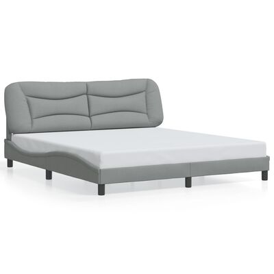 vidaXL Giroletto senza Materasso Grigio Chiaro 180x200 cm Tessuto