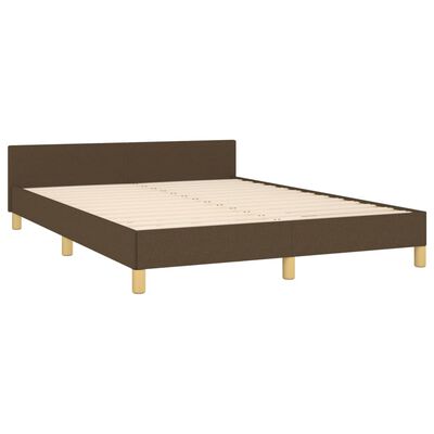 vidaXL Giroletto senza Materasso Marrone Scuro 140x190 cm Tessuto