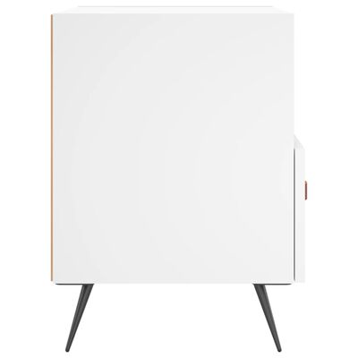 vidaXL Comodino Bianco 40x35x47,5 cm in Legno Multistrato