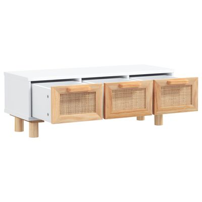 vidaXL Tavolino Bianco 80x40x30cm Legno Multistrato e Massello di Pino