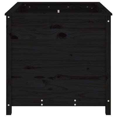 vidaXL Fioriera da Giardino Nera 82,5x82,5x78cm Legno Massello di Pino