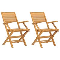 vidaXL Sedie da Giardino Pieghevoli 2pz 55x62x90cm Legno Massello Teak