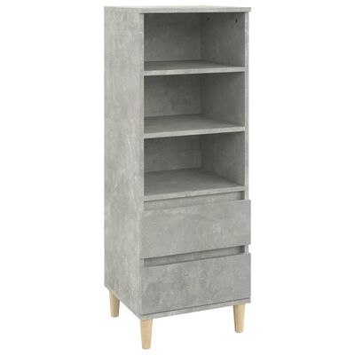 vidaXL Credenza Grigio Cemento 40x36x110 cm in Legno Multistrato