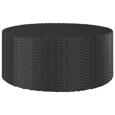 vidaXL Set Divani da Giardino 7 pz con Cuscini in Polyrattan Nero