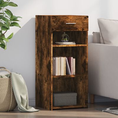 vidaXL Credenza Rovere Fumo 40x42,5x93 cm in Legno Multistrato