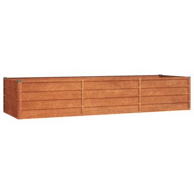 vidaXL Letto Rialzato da Giardino Ruggine 240x80x45 cm Acciaio Corten