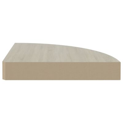 vidaXL Mensole Angolari 4 pz Rovere e Bianco 35x35x3,8 cm in MDF