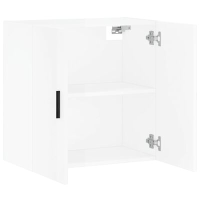 vidaXL Armadietto a Muro Bianco Lucido 60x31x60 cm Legno Multistrato