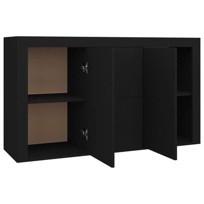 vidaXL Credenza Nera 120x36x69 cm in Legno Multistrato