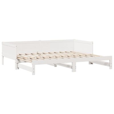 vidaXL Dormeuse Letto Estraibile e Cassetti Bianca 80x200cm Legno Pino