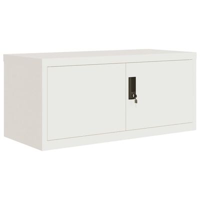 vidaXL Armadio Classificatore Bianco 90x40x145 cm in Acciaio