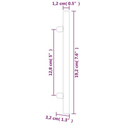 vidaXL Maniglie per Mobili 10pz Bronzo 128mm in Acciaio Inox