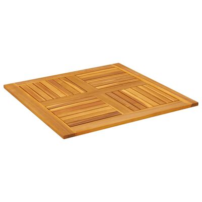 vidaXL Piano per Tavolo 80x80x2,2 cm Quadrato Legno Massello di Faggio