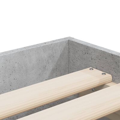 vidaXL Giroletto Cassetti Grigio Cemento 100x200 cm Legno Multistrato