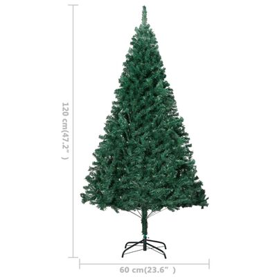 vidaXL Albero di Natale Preilluminato con Palline Verde 120 cm PVC