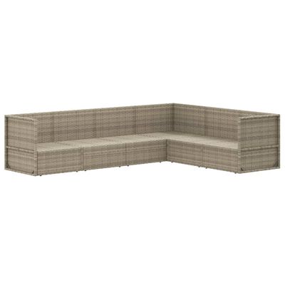 vidaXL Set Divani da Giardino 6 pz con Cuscini in Polyrattan Grigio