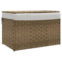 vidaXL Cesto Portabiancheria con Coperchio 55,5x35x34 cm Polyrattan