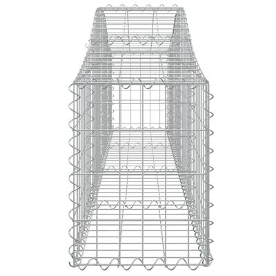 vidaXL Cesti Gabbioni ad Arco 10 pz 200x30x40/60 cm Ferro Zincato