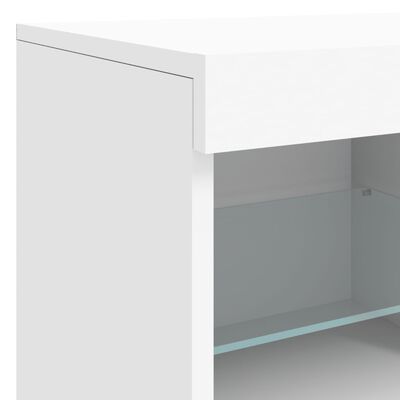 vidaXL Credenza con Luci LED Bianca 283x37x67 cm