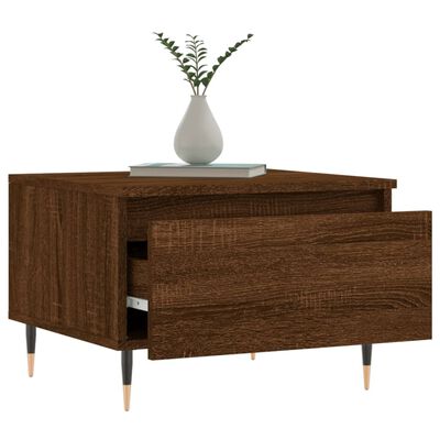 vidaXL Tavolino da Salotto Rovere Marrone 50x46x35cm Legno Multistrato