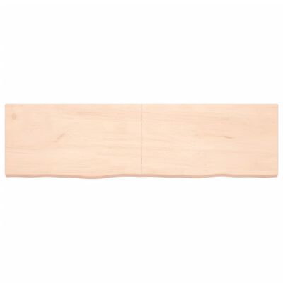 vidaXL Piano Bagno 180x50x(2-4) cm in Legno Massello Non Trattato