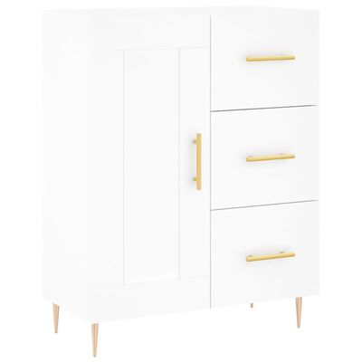 vidaXL Credenza Bianca 69,5x34x180 cm in Legno Multistrato