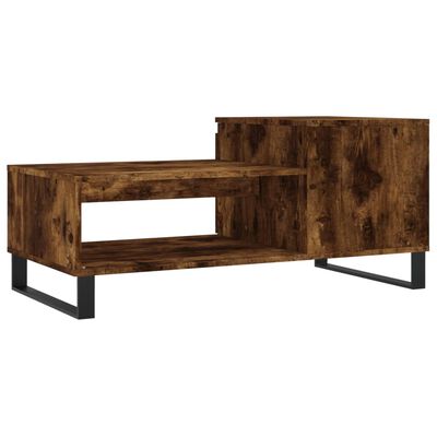 vidaXL Tavolino da Salotto Rovere Fumo 100x50x45 cm Legno Multistrato