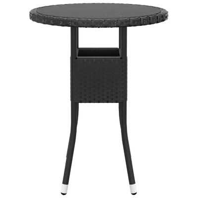 vidaXL Set Divani da Giardino 5 pz in Polyrattan Nero