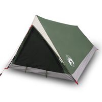 vidaXL Tenda da Campeggio per 2 Persone Verde Impermeabile