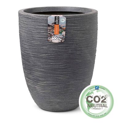 Capi Vaso Basso Elegante Waste Rib 34x46 cm Grigio