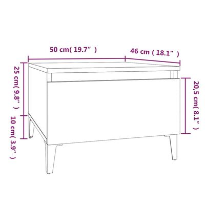 vidaXL Tavolini 2pz Rovere Fumo 50x46x35 cm in Legno Multistrato