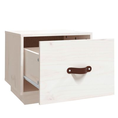 vidaXL Comodini 2 pz Bianco 40x34x35 cm in Legno Massello di Pino