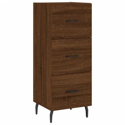 vidaXL Credenza Rovere Marrone 34,5x34x180 cm in Legno Multistrato