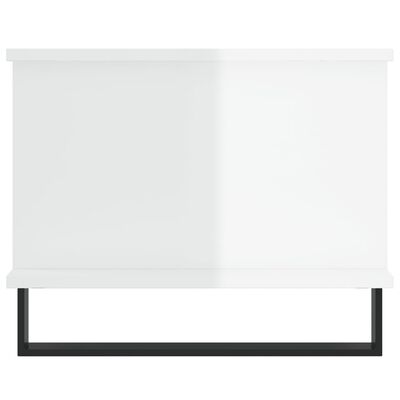 vidaXL Tavolino da Salotto Bianco Lucido 90x50x40 cm Legno Multistrato