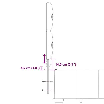 vidaXL Giroletto a Molle con Materasso Grigio Scuro 120x190cm Tessuto